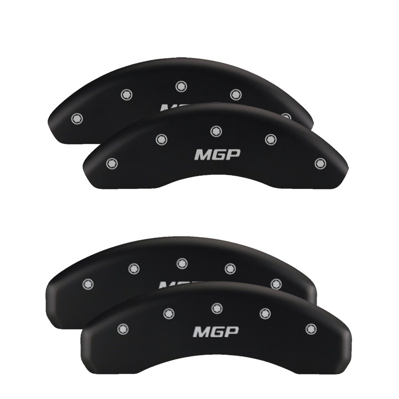 MGP 4 Caliper Covers Engraved Front & Rear MOPAR Black finish silver ch thumbnail 6
