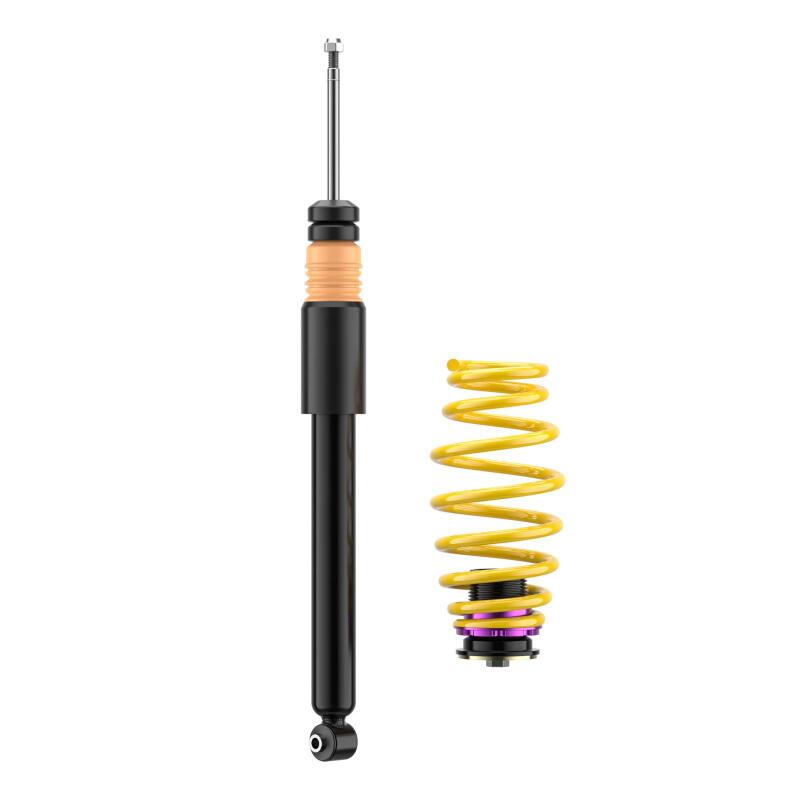 KW Variant 1 Coilover Kits 10210005 Kits, 1, 0.8 - 1.8 in. Lowered Front, 0.8 - 1.8 in. Lowered Rear, Natural/Purple Shocks, Yellow Springs, Audi, Volkswagen, Kit thumbnail 8