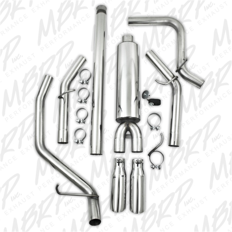 MBRP 2009 Chev/GMC 1500 4.8/5.3L EC/CC (excluding 8 bed) Cat Back Dual Split Side thumbnail 5