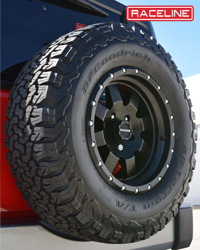 Raceline 935B Defender 18x9in / 8x170 BP / 18mm Offset / 130.81mm Bore - Satin Black Wheel thumbnail 3