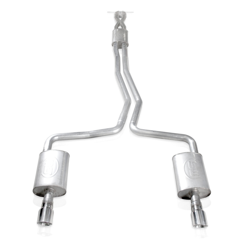 Stainless Works 2010-18 Ford Taurus SHO V6 2-1/2in Catback Chambered Mufflers X-Pipe thumbnail 2