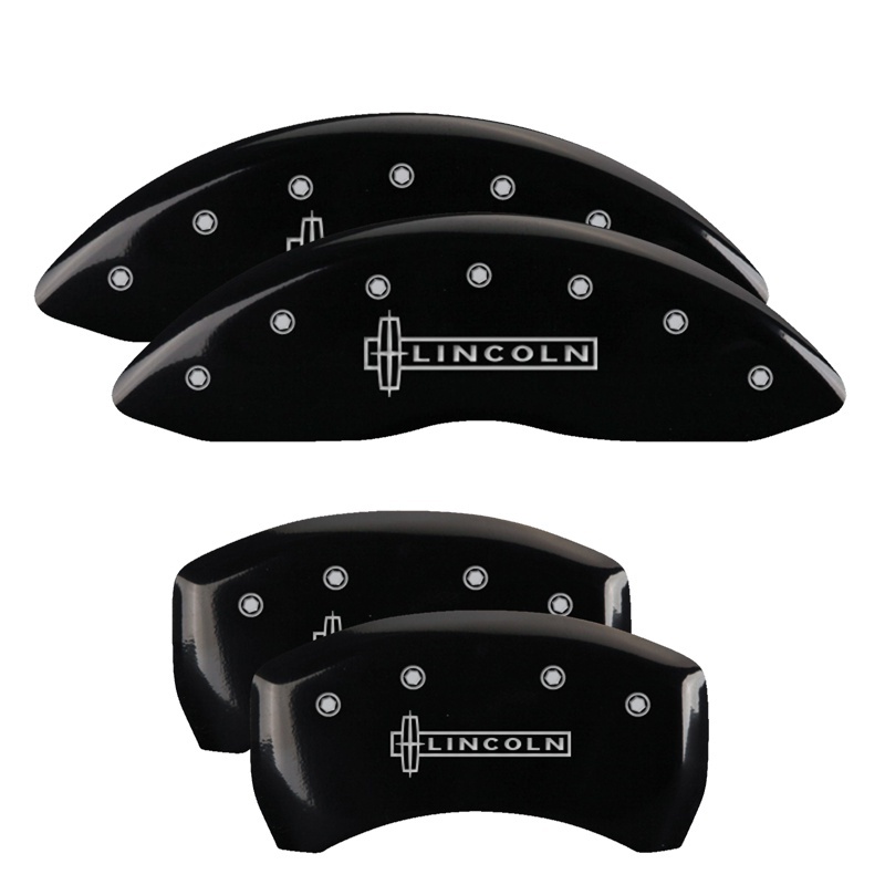 MGP 4 Caliper Covers Engraved Front & Rear Lincoln Black finish silver ch thumbnail 5