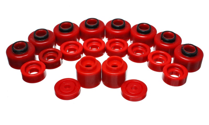 Energy Suspension Body Mount Set - Red thumbnail 4