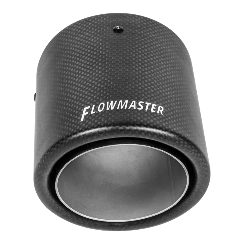 Flowmaster SS Tip 2.50in.IN X 4in.OD Carbon Fiber Weld thumbnail 2