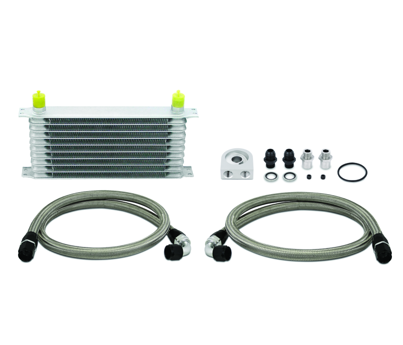 Mishimoto Universal 10 Row Oil Cooler Kit (Metal Braided Lines) thumbnail 2
