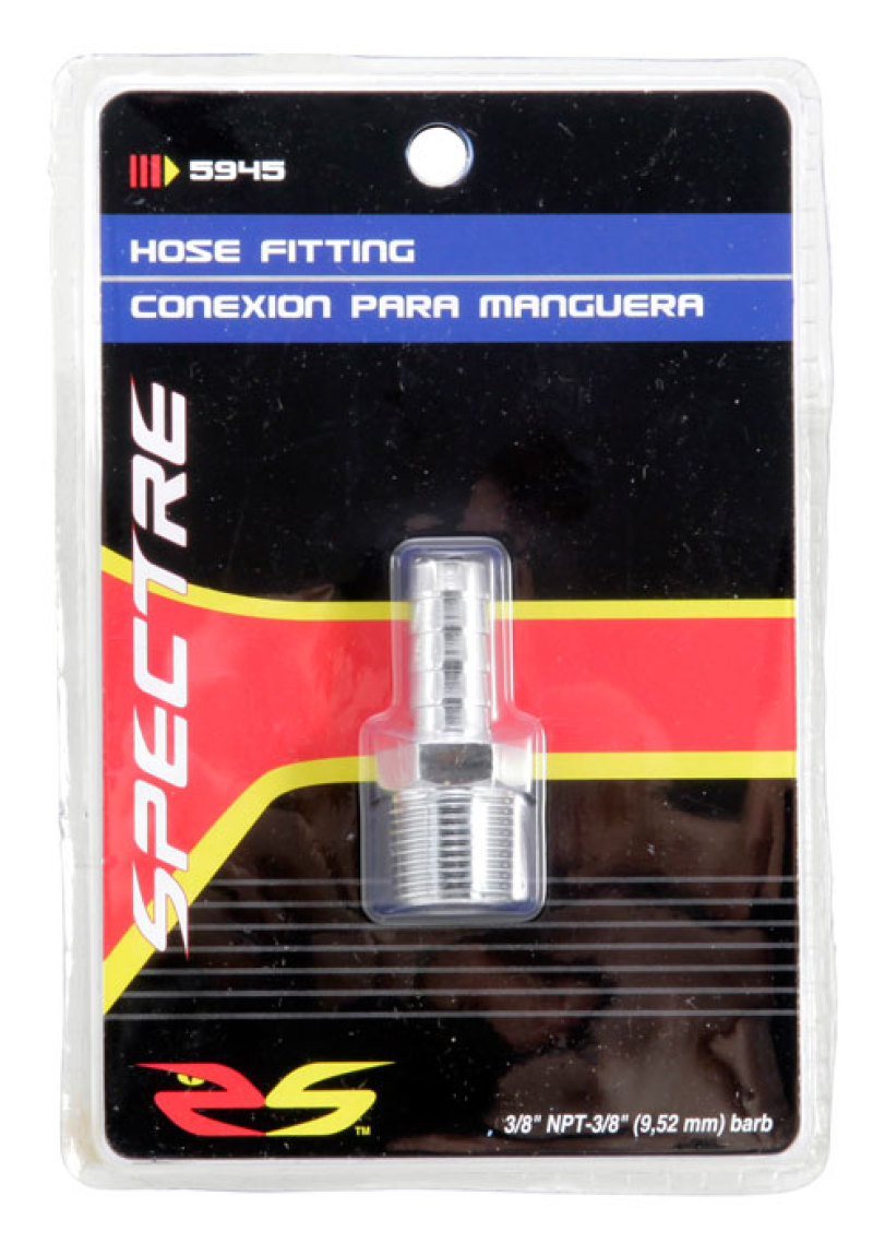 Spectre Fuel Fitting 3/8in. Hose Barb NPT Threads - Chrome thumbnail 5
