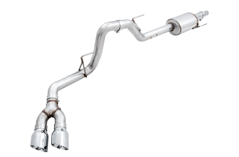 AWE Tuning 2015+ Ford F-150 0FG Single Exit Performance Exhaust System w/4.5in Chrome Silver Tips thumbnail 9