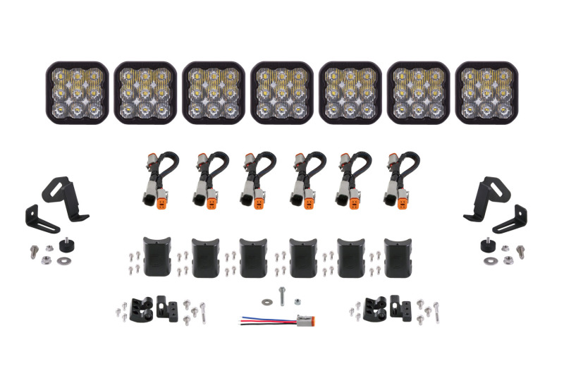 Diode Dynamics SS5 Sport Universal CrossLink 7-Pod Lightbar - White Driving thumbnail 2