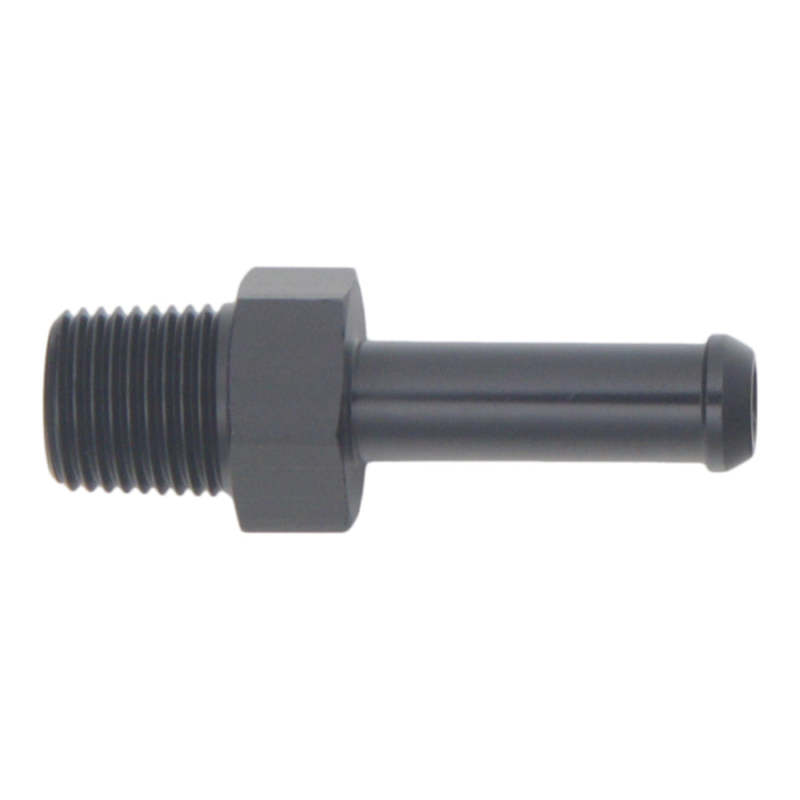 DeatschWerks 1/8in NPT Male Thread 1/4in Hose Barb - Anodized Matte Black thumbnail 2