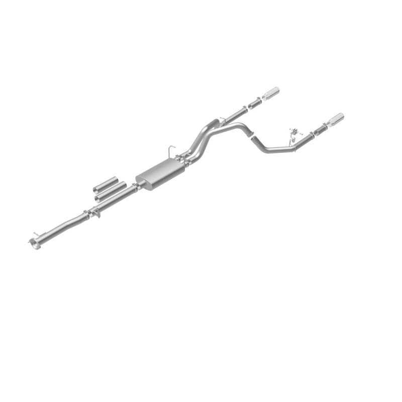 MagnaFlow Stainless Cat-Back Exhaust 2015 Chevy Silverado 2500HD 6.0L Dual Split Rear Exit 4in thumbnail 6