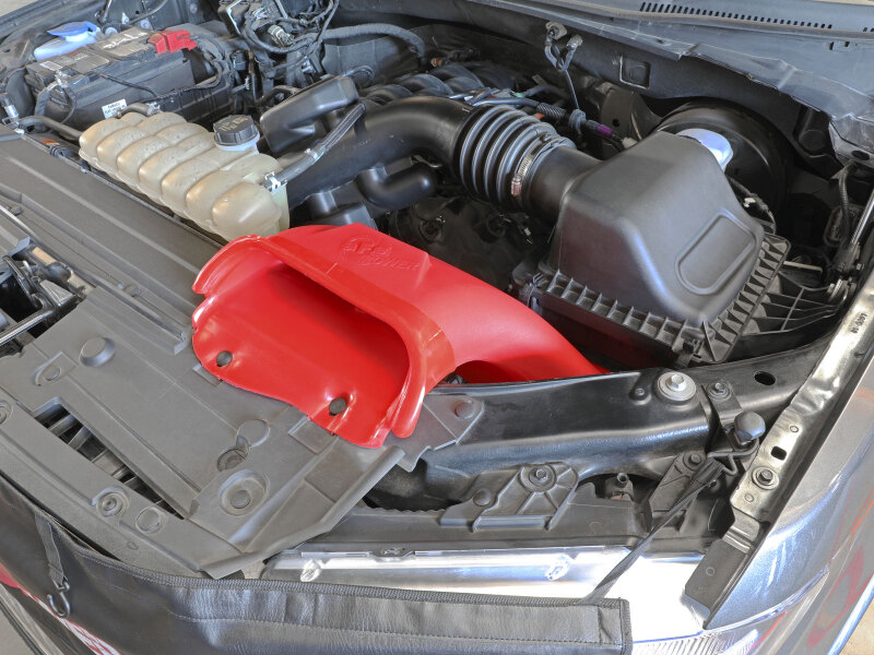 aFe Rapid Induction Dynamic Air Scoop 2021+ Ford F-150V6/V8 - Red thumbnail 9