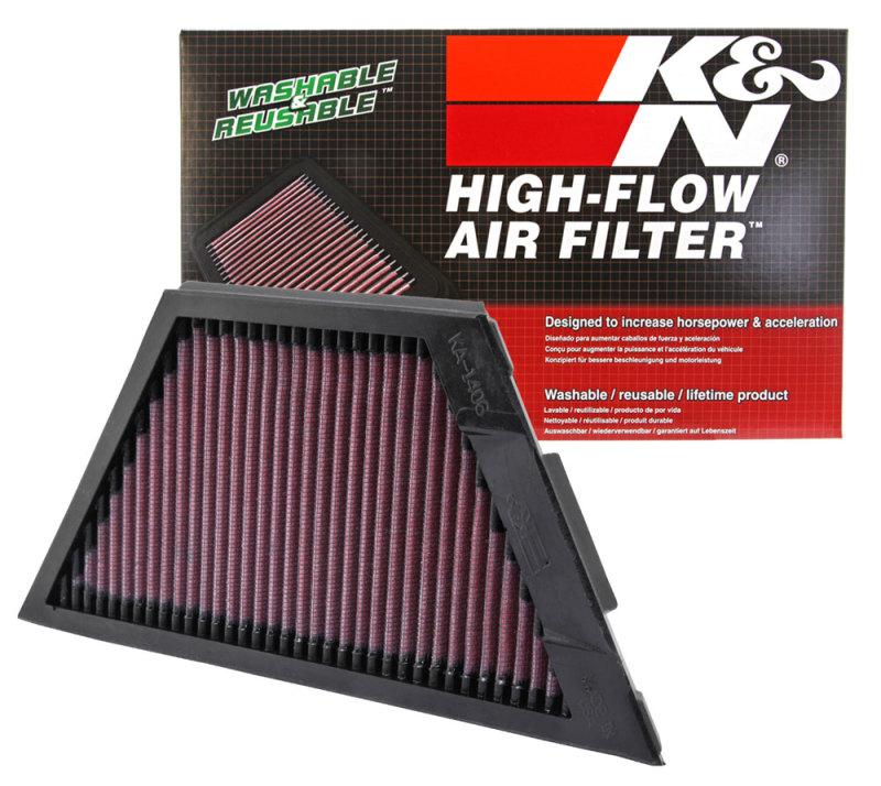 K&N Kawasaki ZX1rR Ninja/ZZR1400/1400GTR/ZX14R 11.25in O/S L x 4.75in O/S W Replacement Air Filter thumbnail 6