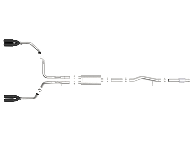 aFe Vulcan Series 4-3in 304SS Exhaust Cat-Back w/ Blk Tips 2019 GM Silverado/Sierra 1500 V8-6.2L thumbnail 8