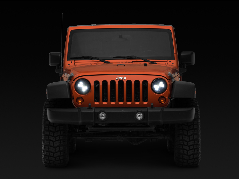 Raxiom 97-18 Jeep Wrangler TJ/JK Axial Spider LED Headlight w/ Amber DRL- Chrome Hsng (Clear Lens) thumbnail 2