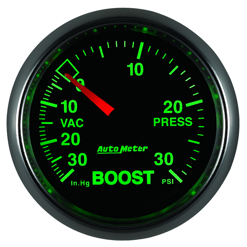 Autometer GS 52mm 30 In Hg.-Vac/30 PSI Mechanical Vacuum/Boost Gauge thumbnail 9