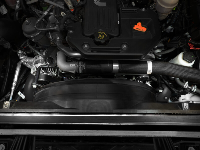 aFe BladeRunner 3in & 3-1/2in AL Hot and Cold Charge Pipe Kit Black RAM Diesel Trucks 25-26 L6-6.7L