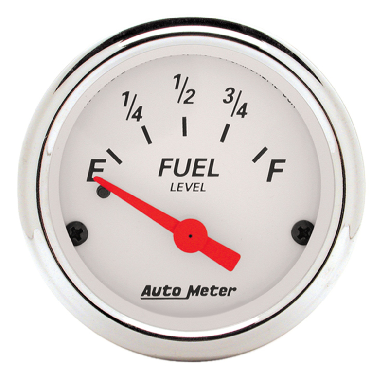 Autometer Arctic White 52mm 0-30 OHM Short Sweep Electronic Fuel Level Gauge thumbnail 3