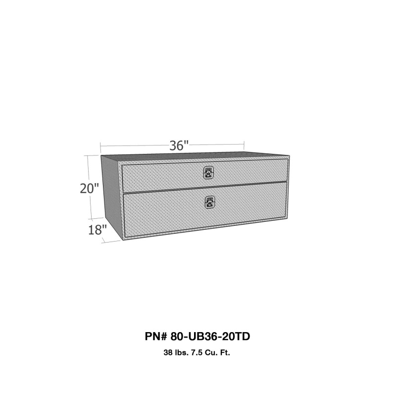 Westin/Brute UnderBody 36in x 20in w/ Top Drawer - Aluminum thumbnail 7