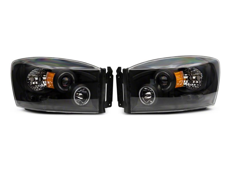 Raxiom 06-08 Dodge RAM 1500 LED Halo Projector Headlights- Black Housing (Clear Lens) thumbnail 4