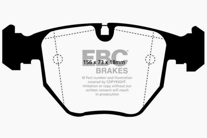 EBC 00-04 BMW M5 5.0 (E39) Bluestuff Front Brake Pads thumbnail 5