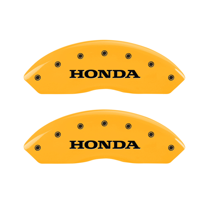 MGP 4 Caliper Covers Engraved Front Honda Rear H Logo Yellow Finish Black Char 2004 Honda Pilot thumbnail 5