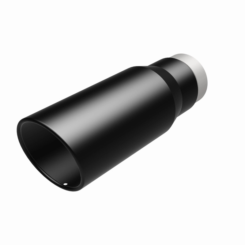 MagnaFlow Tip Stainless Black Coated Single Wall Round Single Outlet 5in Dia 3.5in Inlet 14.5in L thumbnail 8