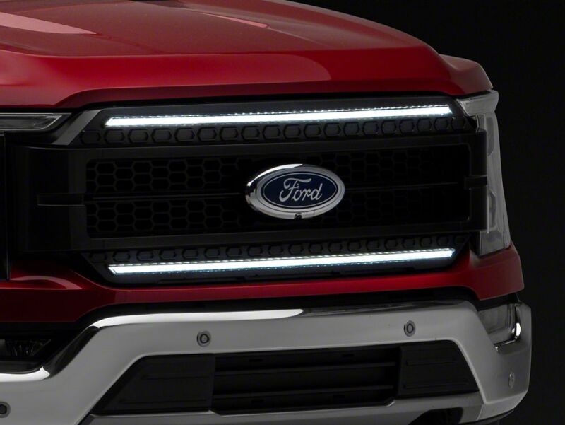 Raxiom 21-23 Ford F-150/ Exc.Raptor CXR Series LED Upper Replacement Grille with White DRL- Black thumbnail 2