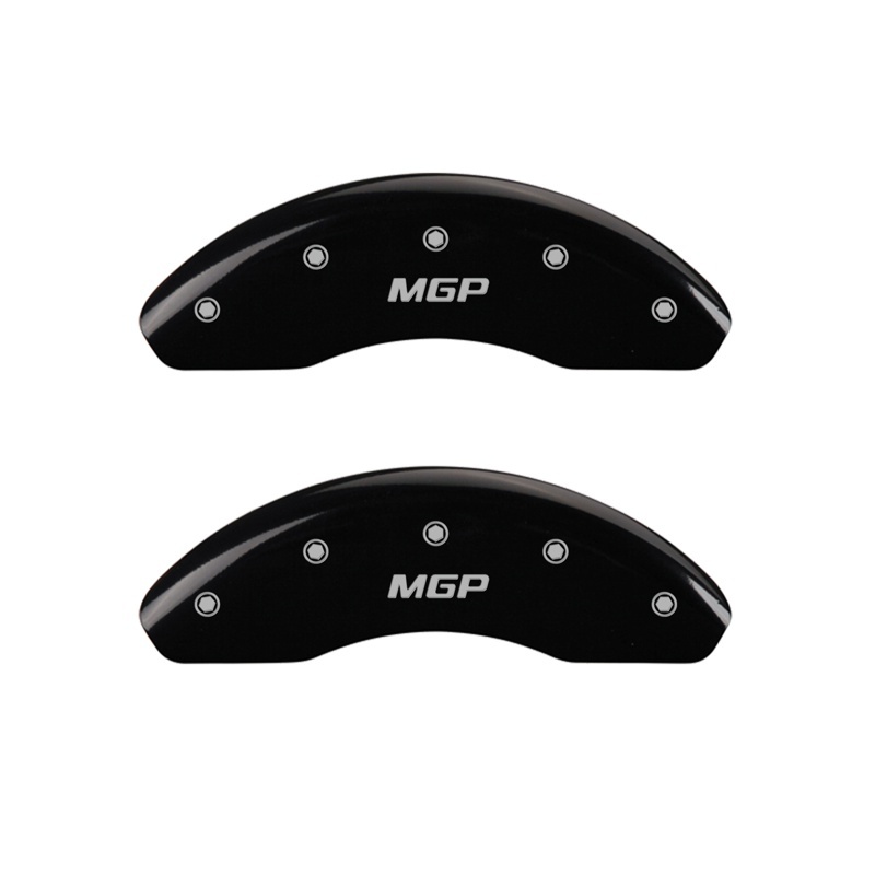MGP Front set 2 Caliper Covers Engraved Front MGP Black finish silver ch thumbnail 3