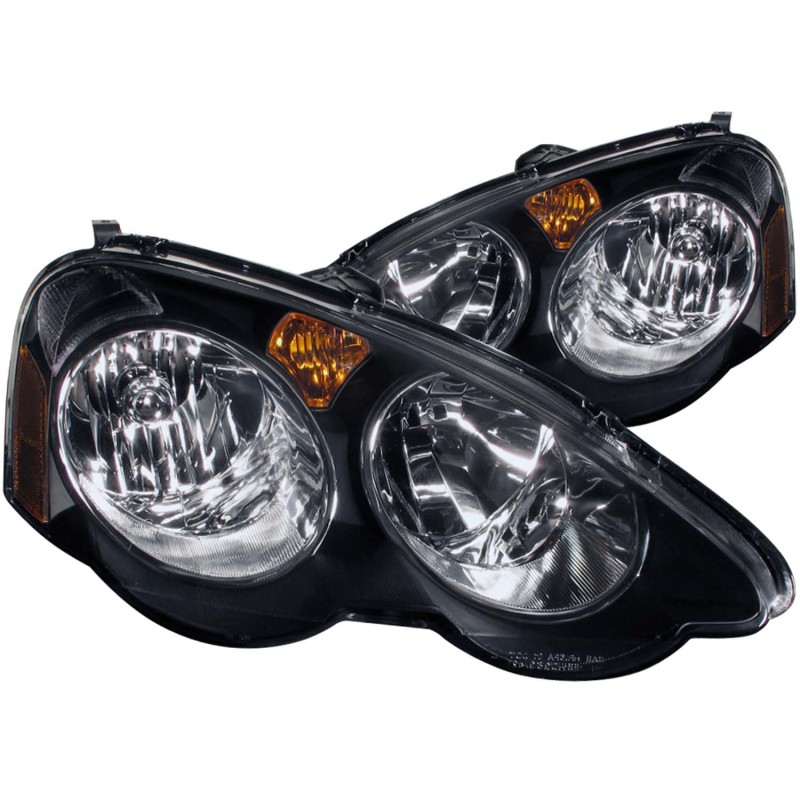 ANZO 2002-2004 Acura RSX Crystal Headlights Black thumbnail 3