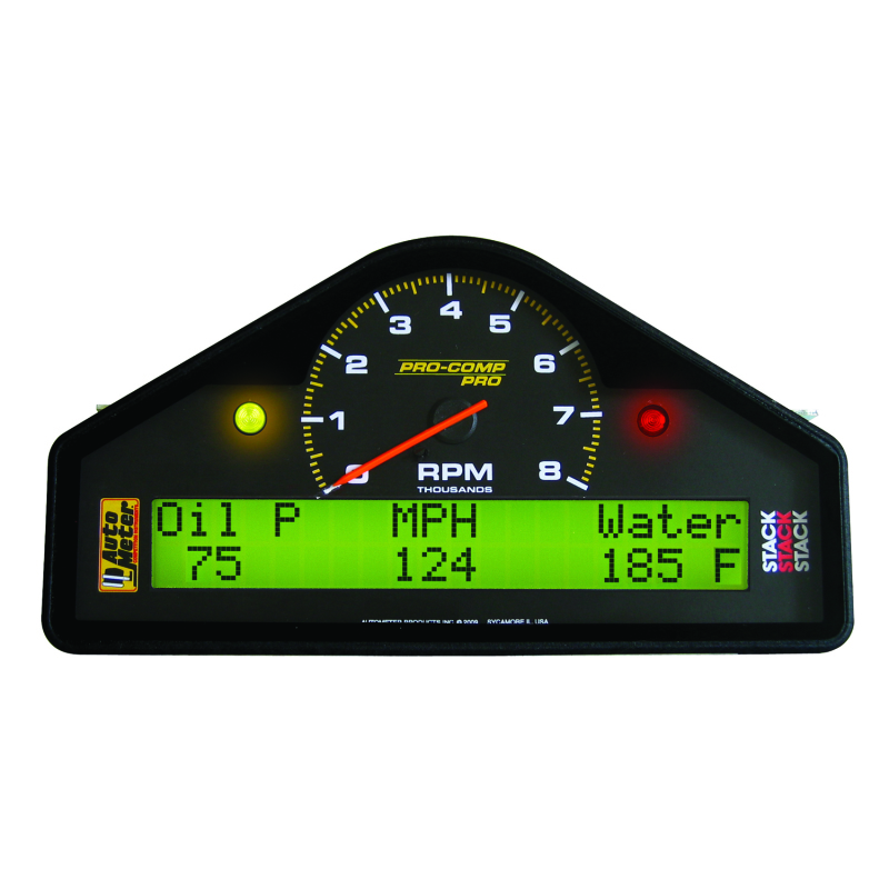 Autometer Pro-Comp Street Dash RPM/Speed/Oil Press & Temp/WaterTemp/Fuel Level/Battery Voltage Gauge thumbnail 2