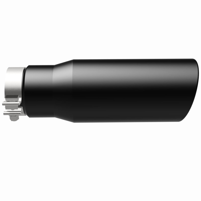 MagnaFlow Tip Stainless Black Coated Single Wall Round Single Outlet 5in Dia 3.5in Inlet 14.5in L thumbnail 9