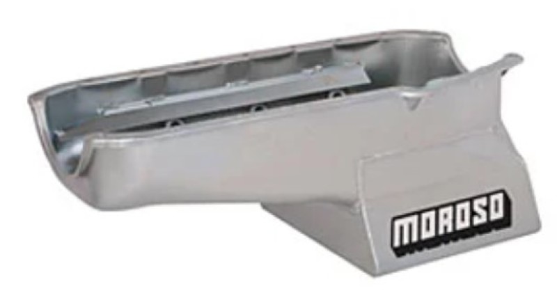 Moroso 86-Up Chevrolet SBC (w/1 Piece Rear Main Seal) Wet Sump 7qt 8.25in Steel Oil Pan - Black thumbnail 8