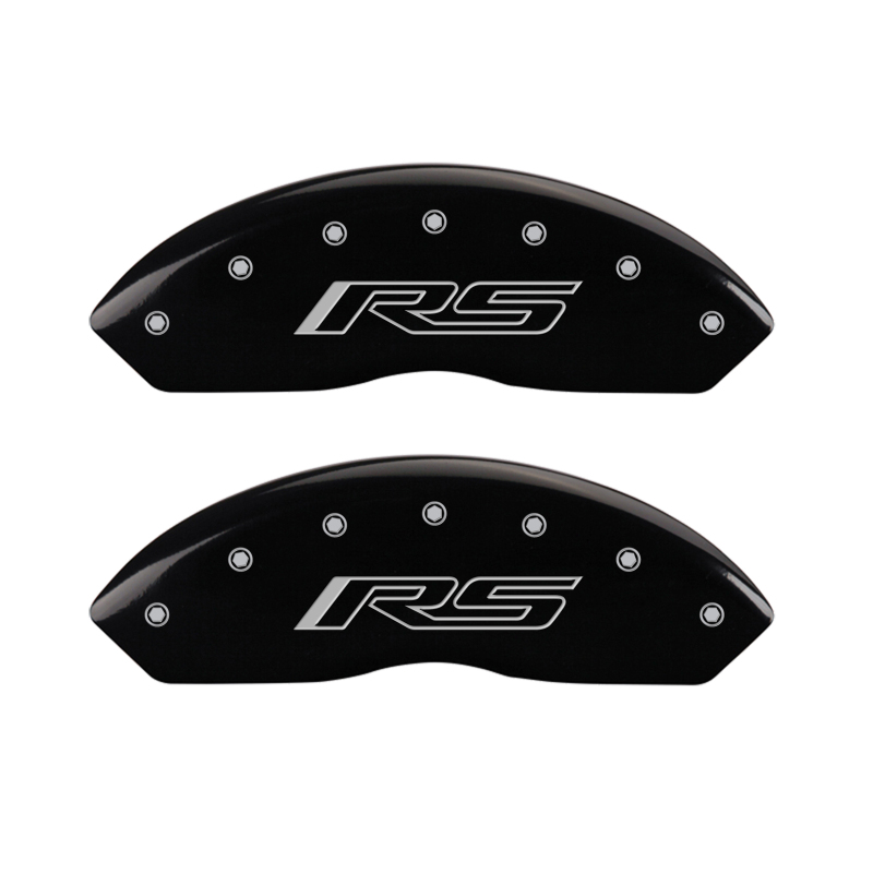 MGP 4 Caliper Covers Engraved Front & Rear Gen 5/RS Black finish silver ch thumbnail 3