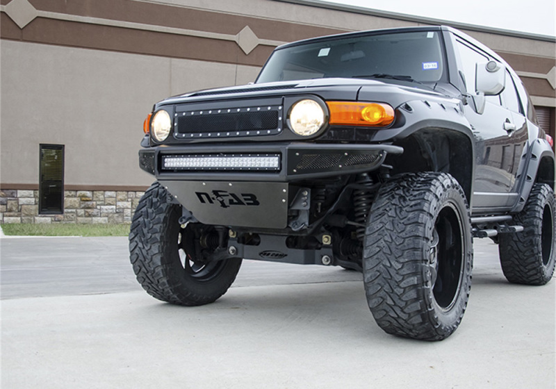 N-Fab M-RDS Front Bumper 06-17 Toyota FJ Cruiser - Tex. Black w/Silver Skid Plate thumbnail 5