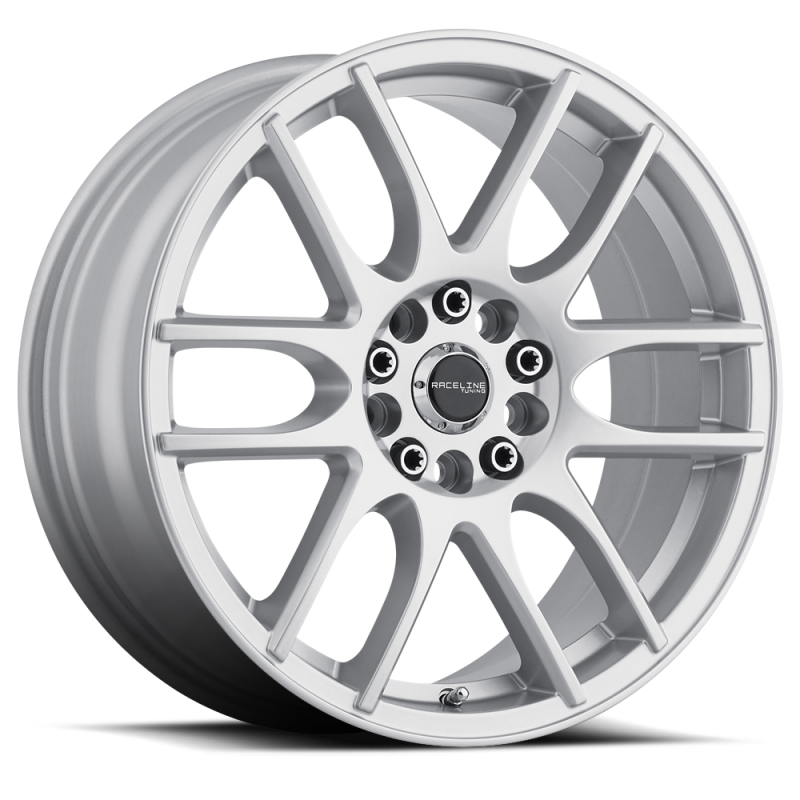 Raceline 141S Mystique 18x7.5in / 5x112/5x120 BP / 42mm Offset / 74.1mm Bore - Gloss Silver Wheel thumbnail 2