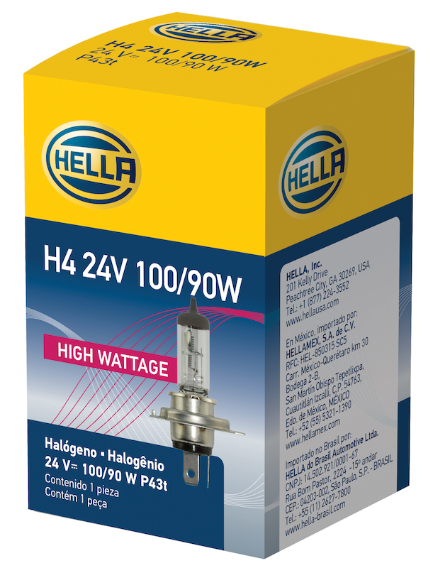 Hella Halogen H4 24V 100/90W P43t T4.625 Bulb thumbnail 9