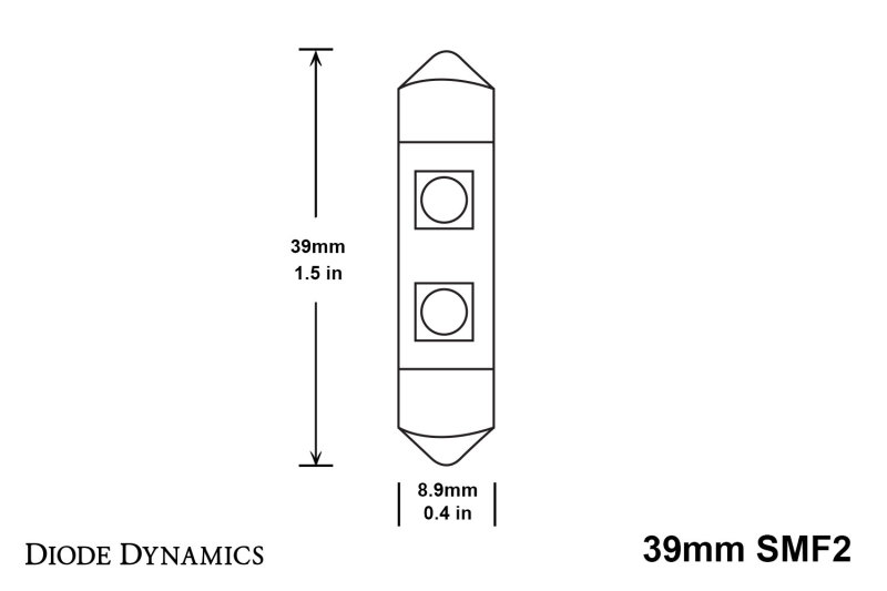 Diode Dynamics 39mm SMF2 LED Bulb - Red (Single) thumbnail 6