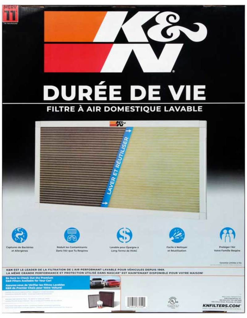 K&N HVAC Filter - 24 x 30 x 1 thumbnail 3