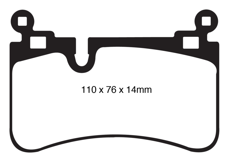 EBC 08-13 Mercedes-Benz C63 AMG (W204) 6.2 Redstuff Rear Brake Pads thumbnail 2