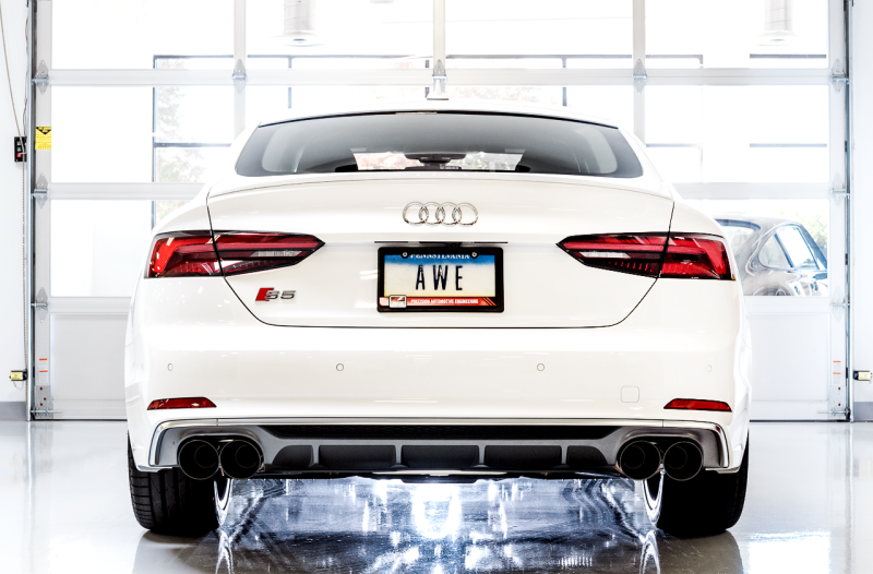 AWE Tuning Audi B9 S4 Touring Edition Exhaust - Non-Resonated (Black 102mm Tips) thumbnail 5