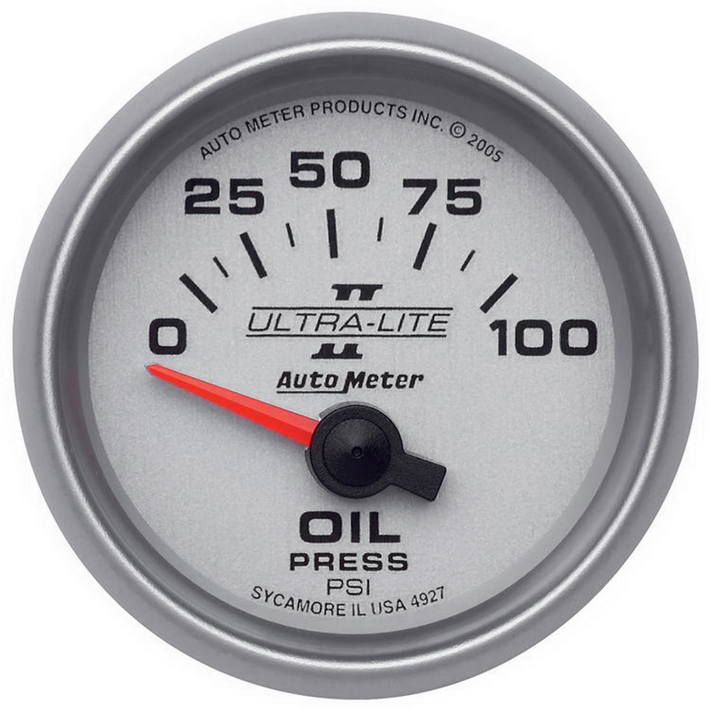 Autometer Ultra-Lite II 52mm 0-100 PSI Electrical Oil Pressure Gauge thumbnail 9