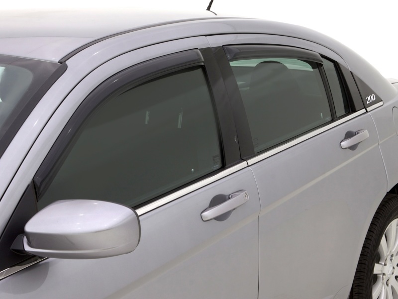 AVS 07-10 Chrysler Sebring Ventvisor In-Channel Front & Rear Window Deflectors 4pc - Smoke thumbnail 4