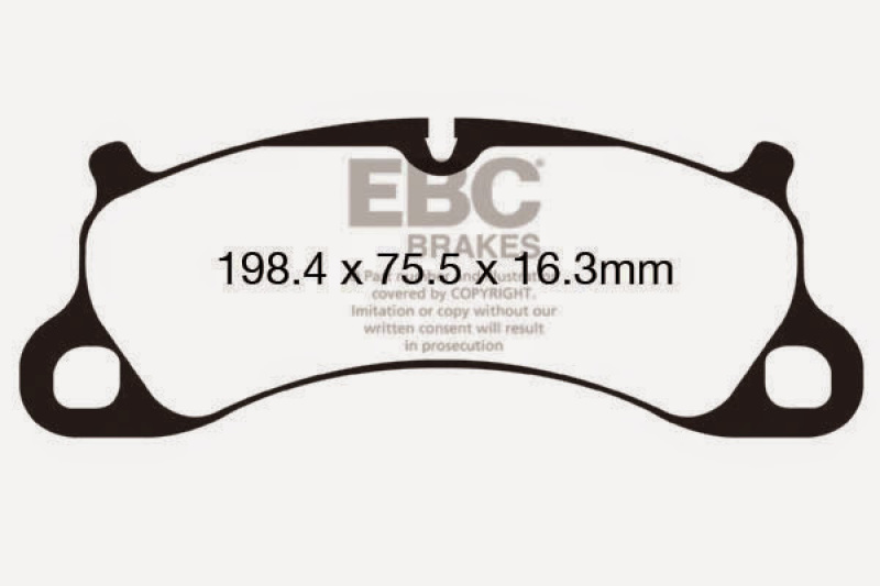 EBC 12-15 Porsche 911 (991) (Cast Iron Rotor only) 3.8 Carrera S Redstuff Front Brake Pads thumbnail 3