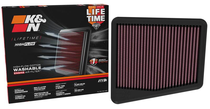 K&N Replacement Air Filter Kia Stin ger L4-2.5L F/I Turbo 2022 thumbnail 4
