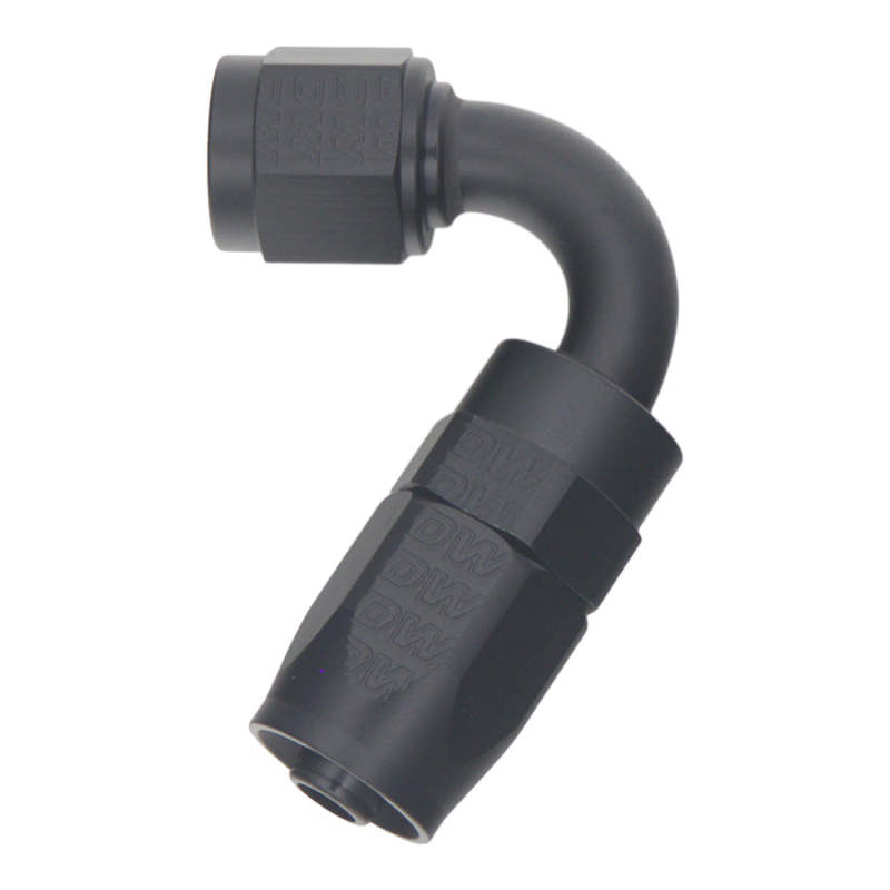 DeatschWerks 6 AN Female Flare Swivel 120-Degree Hose End CPE - Anodized Matte Black thumbnail 2
