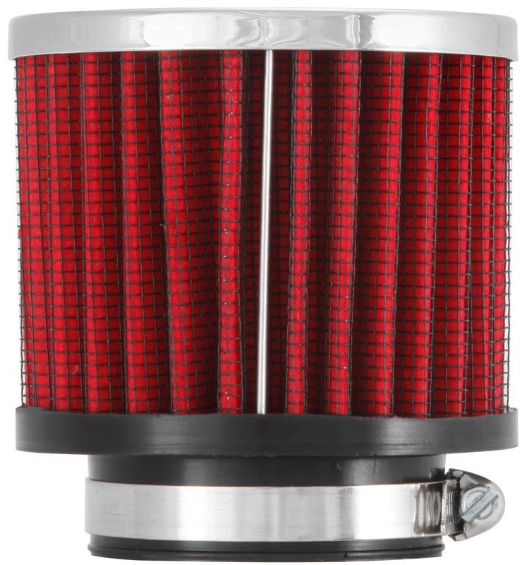 K&N 1.75in Flange ID x 3in OD x 2.5in H Chrome Finish Rubber Base Crankcase Vent Filter thumbnail 3