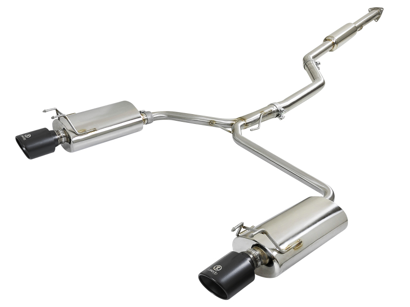 aFe Takeda Exhaust 304SS Dual Cat-Back w/ Black Tips 13-17 Honda Accord LX/EX/EX-L Sedan L4 2.4L thumbnail 2