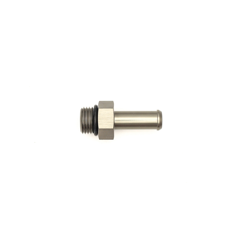 DeatschWerks 6AN ORB Male to 3/8in Male Barb Fitting (Incl O-Ring) - Anodized Matte Black thumbnail 6