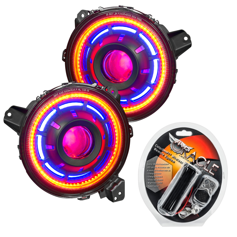 Oracle Oculus Bi-LED Projector Headlights for Jeep JL/Gladiator JT - ColorSHIFT thumbnail 2