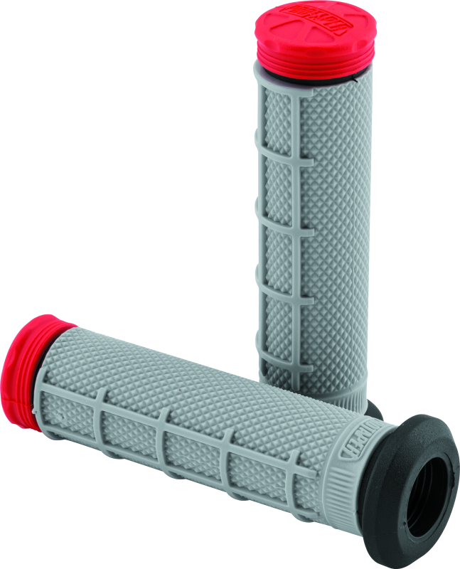 ProTaper Tri Density ATV 1/2 Waffle Grips - Red thumbnail 2